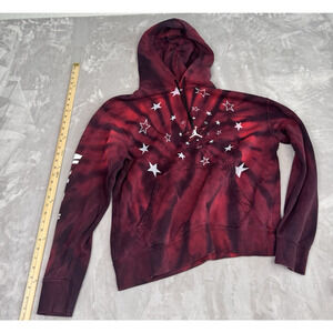 Jordan Legacy AJ6 size L‎ Terry Hoodie Tie-Dye Red.